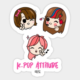 K-Pop Attitude Kpop K Drama Feelings Outfits, Funny korean pop vibes only Gifts Sticker